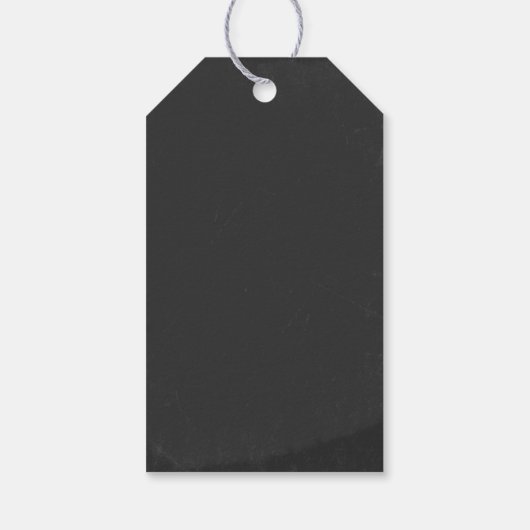 krijtbord Scroll Font Vrolijk Kerstfeest Cadeaulabel (Achterkant)