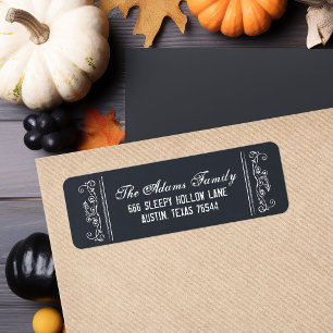 krijtbord Scroll Halloween Etiket
