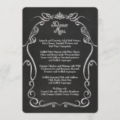Krijtbord Scroll Typografie Formeel Diner Menu (Voorkant)