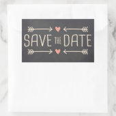  krijtbord Sla het datumontwerp op Rechthoekige Sticker (Tas)