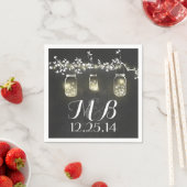 krijtbord snaarlichten en metselaarpotten servet (Insitu)