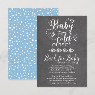Krijtbord Sneeuwvlokken Bring A Book for Baby Kaar Kaart
