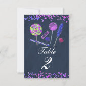 Krijtbord Snoep Land Snoepjes Krijt Tafel Nummer Kaart (Achterkant)