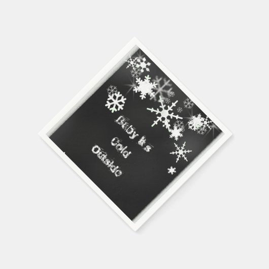 Krijtbord Snowflake servetten (Hoek)
