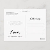 Krijtbord Snowflake Vrolijke Kerstfoto Briefkaart (Achterkant)