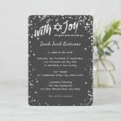 Krijtbord Sparkle Sky Bar Mitzvah Kaart (Staand voorkant)