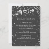 Krijtbord Sparkle Sky Bar Mitzvah Kaart (Voorkant)