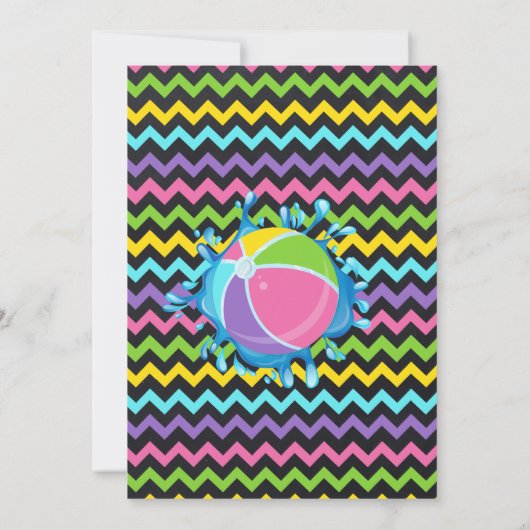 Krijtbord Splish splash verjaardag bash roze feest Kaart (Achterkant)