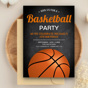 Krijtbord Sport Kinderen Basketbal Verjaardagsfees Kaart