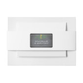 Krijtbord Stencil Belly Band Uitnodigingen Wikkel (Voorkant Voorbeeld)