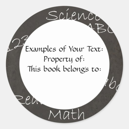 Krijtbord Sticker (Voorkant)