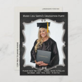 krijtbord stijl Afstuderen fotokaart Aankondigingskaart (Voorkant / Achterkant)