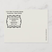krijtbord stijl Afstuderen fotokaart Aankondigingskaart (Achterkant)