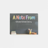 Krijtbord-Stijl Leraar Post-it® Notes (Voorkant)