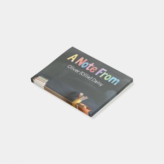Krijtbord-Stijl Leraar Post-it® Notes (Schuin)