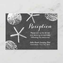 Krijtbord Strand Thema Schelpen Trouwreceptie Informatiekaartje