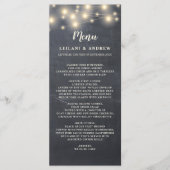 Krijtbord String Lights Bloemen Mason Jar Menu (Voorkant)