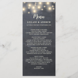 Krijtbord String Lights Bloemen Mason Jar Menu