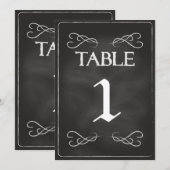 Krijtbord Tafel Nummers Kaart (Voorkant / Achterkant)