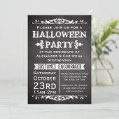  krijtbord teken Halloween Party Kaart (Staand voorkant)