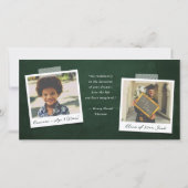 Krijtbord Teken typografie Afstudeerhoed Foto Bedankkaart (Achterkant)