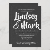 Krijtbord tekst alleen vet script bruiloft kaart (Voorkant / Achterkant)