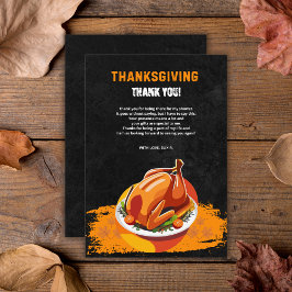 Krijtbord Thanksgiving gebrande Turkije Baby showe Bedankkaart