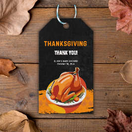 Krijtbord Thanksgiving gebrande Turkije Baby showe Cadeaulabel