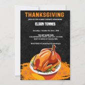 Krijtbord Thanksgiving gebrande Turkije Baby showe Kaart (Voorkant)