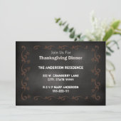 Krijtbord Thanksgiving uitnodiging (Staand voorkant)