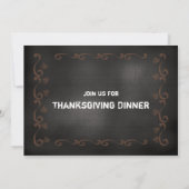 Krijtbord Thanksgiving uitnodiging (Achterkant)