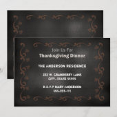 Krijtbord Thanksgiving uitnodiging (Voorkant / Achterkant)