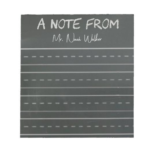 Krijtbord Thema Notities Notitieblok (Voorkant)