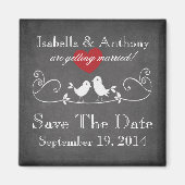 krijtbord Tortelduifjes Sla de datummagneet op Magneet (Voorkant)