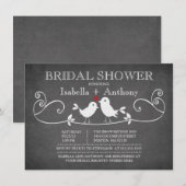  krijtbord Tortelduifjes Vrijgezellenfeest Kaart (Voorkant / Achterkant)