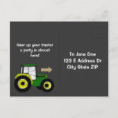 Krijtbord Tractor Uitnodigen, Verjaardag Tractor Uitnodiging Briefkaart (Achterkant)