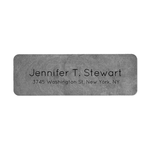 Krijtbord Trendy Modern Professioneel Elegant Grij Etiket (Voorkant)