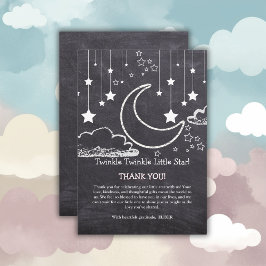 Krijtbord Twinkle Twinkle Little Star Baby shower Bedankkaart