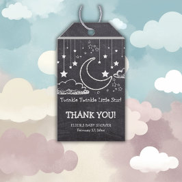 Krijtbord Twinkle Twinkle Little Star Baby shower Cadeaulabel
