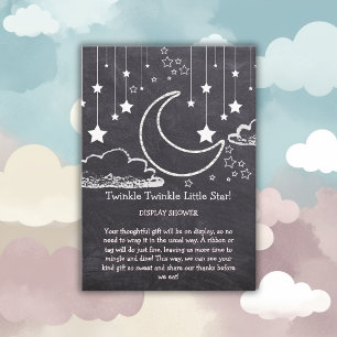 Krijtbord Twinkle Twinkle Little Star Baby shower Informatiekaartje