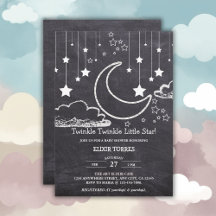 Krijtbord Twinkle Twinkle Little Star Baby shower