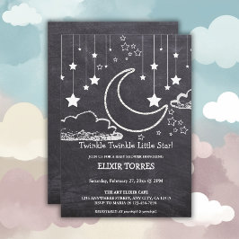 Krijtbord Twinkle Twinkle Little Star Baby shower Kaart