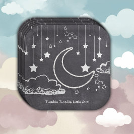 Krijtbord Twinkle Twinkle Little Star Baby shower Papieren Bordje