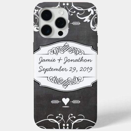 Krijtbord Typografie Bruiloften Case-Mate iPhone Case (Achterkant)