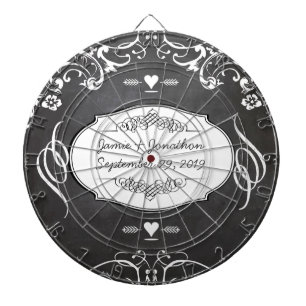 Krijtbord Typografie Bruiloften Dartbord