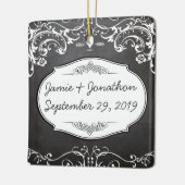Krijtbord Typografie Bruiloften Keramisch Ornament (Links)