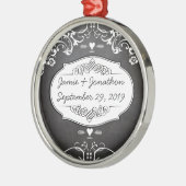 Krijtbord Typografie Bruiloften Metalen Ornament (Links)