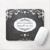 Krijtbord Typografie Bruiloften Muismat (Met muis)