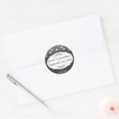Krijtbord Typografie Bruiloften Ronde Sticker (Envelop)