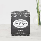 Krijtbord Typografie Klassieke Kaart Bedankt (Voorkant)